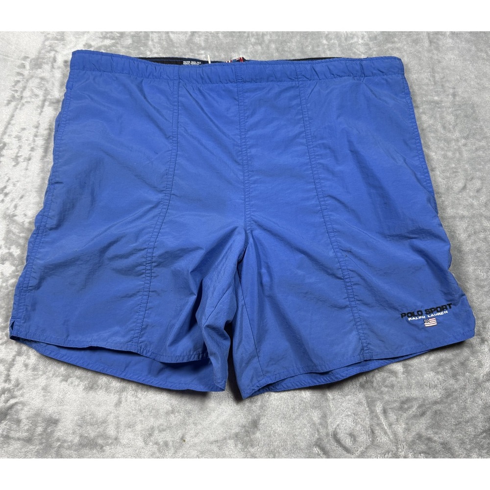 Polo Sport Ralph‎ Lauren Shorts Mens Medium Swim Trunks Nylon Mesh Lined Vintage